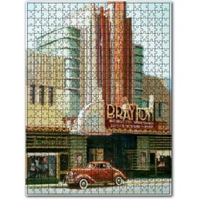 Cakapuzzle Brayton Hotel ve Kırmızı Araba Ahşap 1000 Parça Puzzle