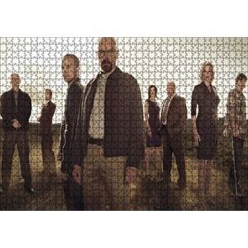 Cakapuzzle Breaking Bad Oyuncuları Bir Arada 120 Parça Ahşap Puzzle