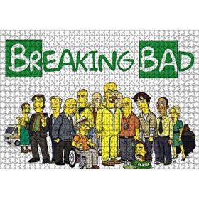 Cakapuzzle Breaking Bad Simpsons Stili Karikatürize 120 Parça Ahşap Puzzle