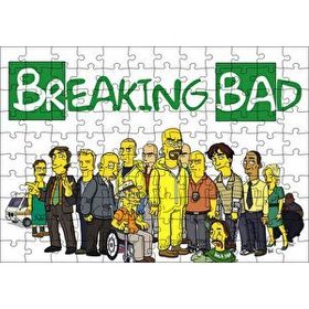 Cakapuzzle Breaking Bad Simpsons Stili Karikatürize 120 Parça Ahşap Puzzle