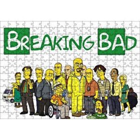 Cakapuzzle Breaking Bad Simpsons Stili Karikatürize 120 Parça Ahşap Puzzle