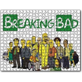 Cakapuzzle Breaking Bad Simpsons Stili Karikatürize Mdf 1000 Parça Puzzle