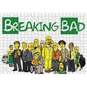 Cakapuzzle Breaking Bad Simpsons Stili Karikatürize Mdf 500 Parça Puzzle