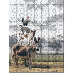 Cakapuzzle Bremen Mızıkacıları ve Bulutlu Gökler Mdf 255 Parça Puzzle