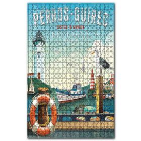 Cakapuzzle Bretagne Sahili Afişi Görseli Ahşap 255 Parça Puzzle