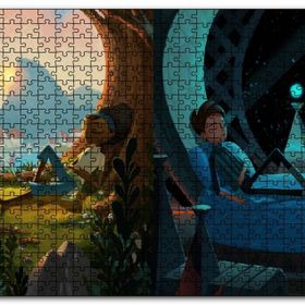 Cakapuzzle Broken Age Kız ve Oğlan Ahşap 500 Parça Puzzle