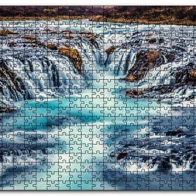 Cakapuzzle Bruarfoss Şelaleleri Ahşap 500 Parça Puzzle