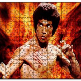 Cakapuzzle Bruce Lee Kungfu Alevler Arasında Mdf 1000 Parça Puzzle