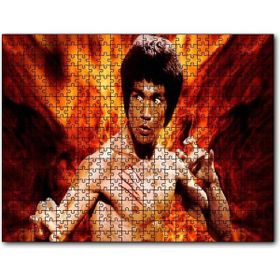 Cakapuzzle Bruce Lee Kungfu Alevler Arasında Mdf 120 Parça Puzzle
