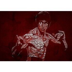 Cakapuzzle Bruce Lee ve Sözleri Çizim 120 Parça Ahşap Puzzle