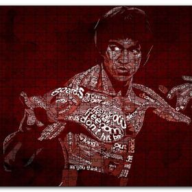 Cakapuzzle Bruce Lee ve Sözleri Çizim Mdf 500 Parça Puzzle