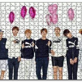 Cakapuzzle Bta Koreli Gençler Kalpli Balonlar Mdf 1000 Parça Puzzle