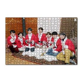 Cakapuzzle BTS Grubu Mutlu Noeller Görseli 120 Parça Ahşap Puzzle