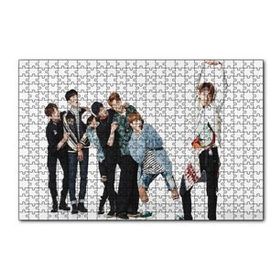 Cakapuzzle BTS Kore Pop Grup Üyesine Şaşırıyorlar 120 Parça Ahşap Puzzle