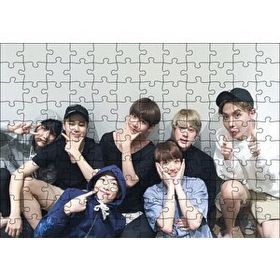 Cakapuzzle BTS Kore Pop Gülümseyen Yüzler 120 Parça Ahşap Puzzle