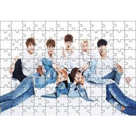 Cakapuzzle BTS Kore Pop Kot Şıklığı 120 Parça Ahşap Puzzle