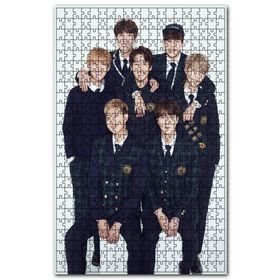 Cakapuzzle Bts Kore Pop Okul Üniformalı Ahşap 255 Parça Puzzle