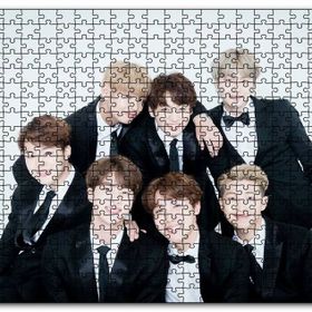 Cakapuzzle Bts Kore Pop Siyah Takım Elbiseli Mdf 120 Parça Puzzle