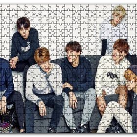 Cakapuzzle Bts Koreli Gençler Dalgın Pozlar Mdf 1000 Parça Puzzle