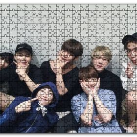 Cakapuzzle Bts Koreli Gençler Mutlu Yüzleri Mdf 255 Parça Puzzle