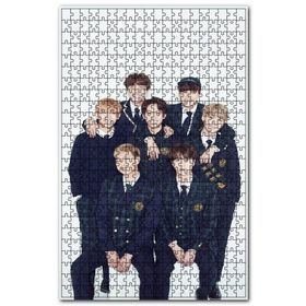 Cakapuzzle Bts Koreli Gençler Mutluluk Pozları Ahşap 1000 Parça Puzzle