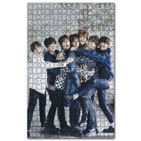 Cakapuzzle Bts Koreli Gençler Sarmaş Dolaş Ahşap 255 Parça Puzzle