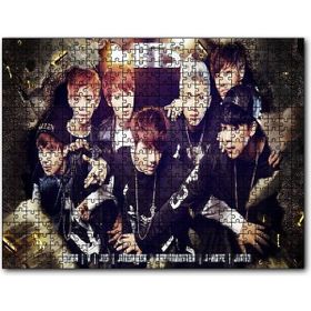 Cakapuzzle Bts Koreli Gençler ve İsimleri Mdf 1000 Parça Puzzle