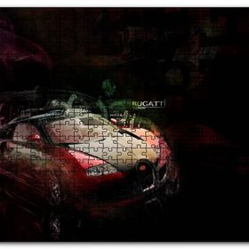 Cakapuzzle Bugatti Veyron Karanlık Arkaplan Mdf 500 Parça Puzzle