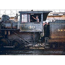 Cakapuzzle Buharlı Tren ve Makinisti Mdf 120 Parça Puzzle