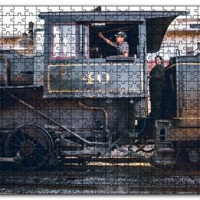 Cakapuzzle Buharlı Tren ve Makinisti Mdf 255 Parça Puzzle