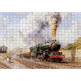Cakapuzzle Buharlı Tren Yağlıboya Çizim Mdf 500 Parça Puzzle