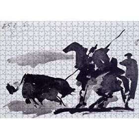 Cakapuzzle Bullfight Scene 1960 by Pablo Picasso 120 Parça Ahşap Puzzle