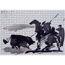 Cakapuzzle Bullfight Scene 1960 by Pablo Picasso 120 Parça Ahşap Puzzle