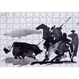 Cakapuzzle Bullfight Scene 1960 by Pablo Picasso 120 Parça Ahşap Puzzle