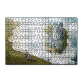 Cakapuzzle Bulutlar Kale ve Bisikletli Genç 120 Parça Ahşap Puzzle