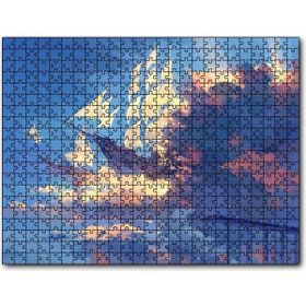Cakapuzzle Bulutlar ve Fantastik Yelkenliler Mdf 1000 Parça Puzzle