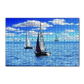 Cakapuzzle Bulutlar ve Yelkenliler 120 Parça Ahşap Puzzle