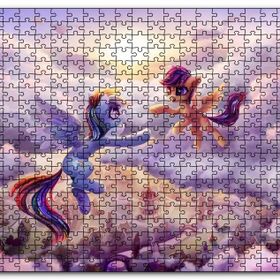 Cakapuzzle Bulutların Üzerinde İki Midilli Şehrin Üstünde Mdf 1000 Parça Puzzle