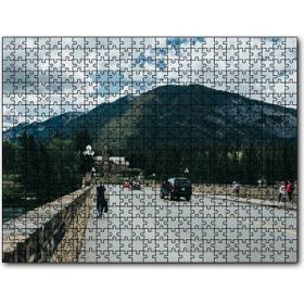 Cakapuzzle Bulutlu Gökler Köprü ve Dağlar Mdf 120 Parça Puzzle