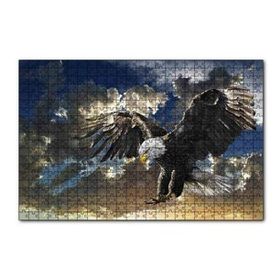 Cakapuzzle Bulutlu Gökler ve Kartal Çizim Puzzle