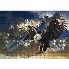 Cakapuzzle Bulutlu Gökler ve Kartal Çizim Puzzle