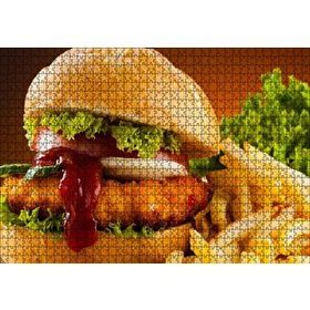 Cakapuzzle Burger Patates Kızartması ve Ketçap Puzzle