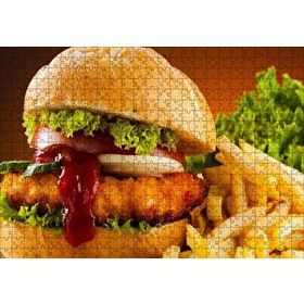 Cakapuzzle Burger Patates Kızartması ve Ketçap Puzzle
