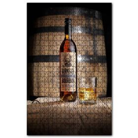 Cakapuzzle Burnside Burbon Şişesi Bardak Fıçı Ahşap 1000 Parça Puzzle