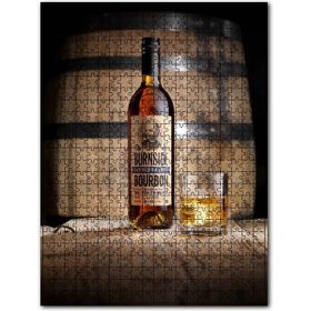 Cakapuzzle Burnside Burbon Şişesi Bardak Fıçı Ahşap 255 Parça Puzzle
