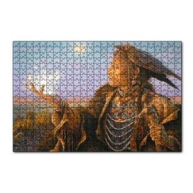 Cakapuzzle Büyücü Kızılderili Görseli 120 Parça Ahşap Puzzle