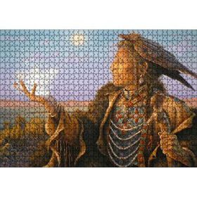 Cakapuzzle Büyücü Kızılderili Görseli 120 Parça Ahşap Puzzle