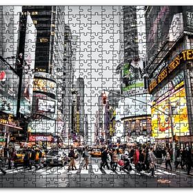Cakapuzzle Büyükşehir Karmaşası ve İnsanlar Mdf 1000 Parça Puzzle
