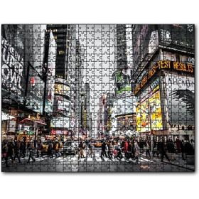 Cakapuzzle Büyükşehir Karmaşası ve İnsanlar Mdf 255 Parça Puzzle