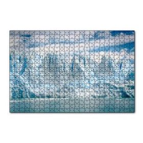 Cakapuzzle Buz Denizi Buzullar ve Bulutlu Gökyüzü 120 Parça Ahşap Puzzle